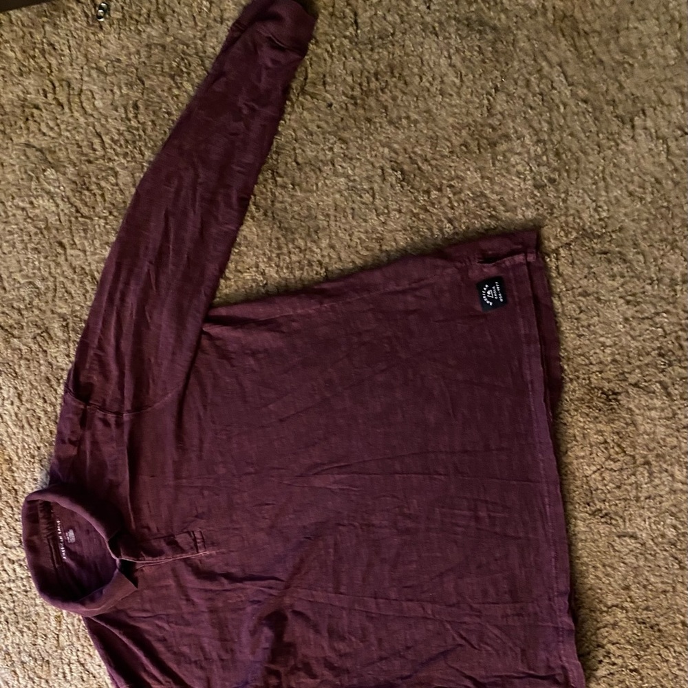 Red maroon long sleeve shirt